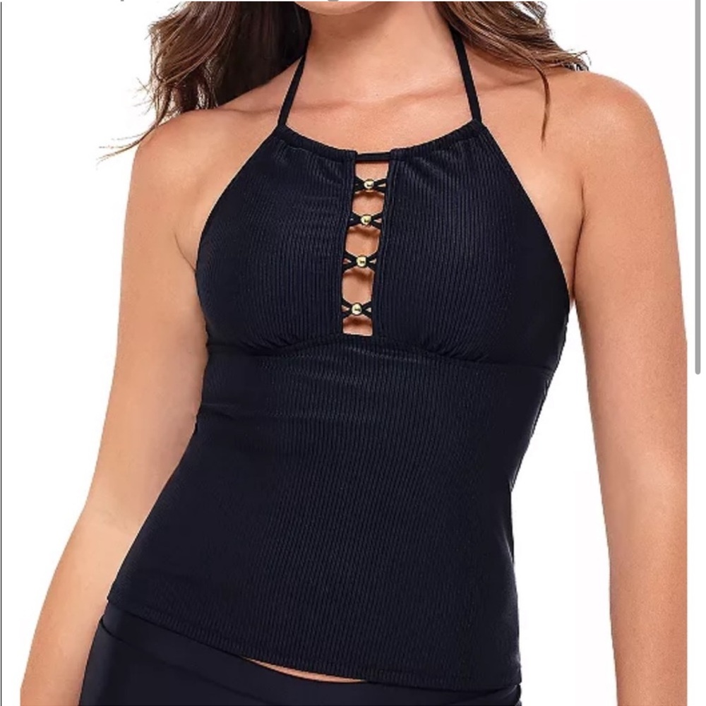 Salt + Cove black tankini swimsuit top M